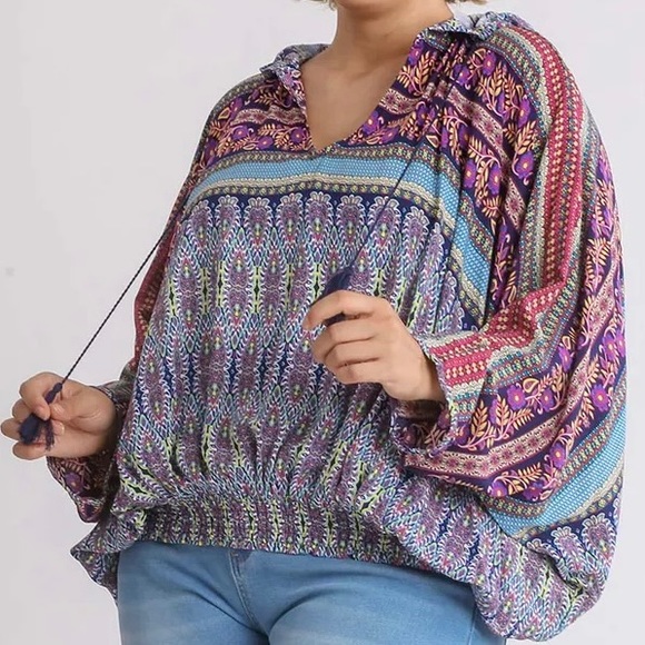 Umgee Boho Floral Top - Picture 2 of 15